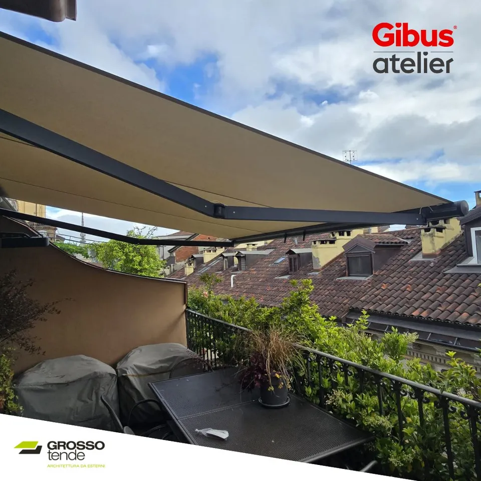Realizzazioni pergole e tende da sole Gibus - tenda a bracci Spazio